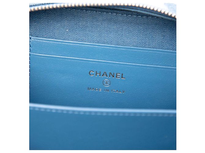 Borsa Camera Chanel Quilted Denim Pearl Crush Blu - vista 5