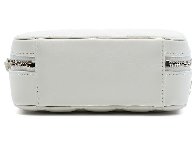 Borsa Camera Chanel CC Quilted Lambskin Pearl Crush Bianca Bianco - vista 3