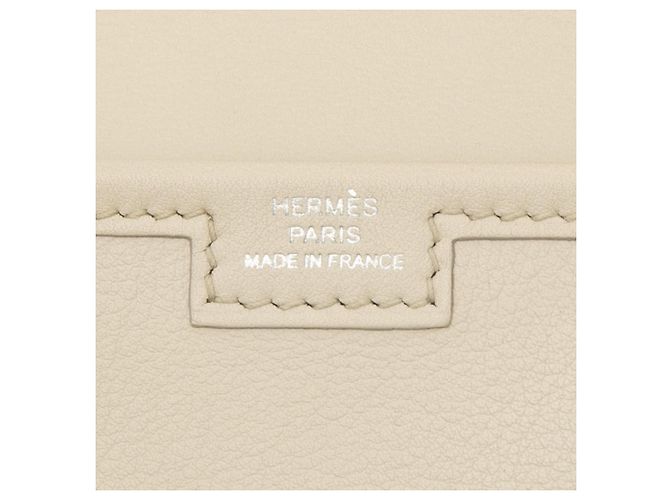 Borsa a pochette Hermès Jige Elan 29 in pelle Swift bianca Bianco - vista 5