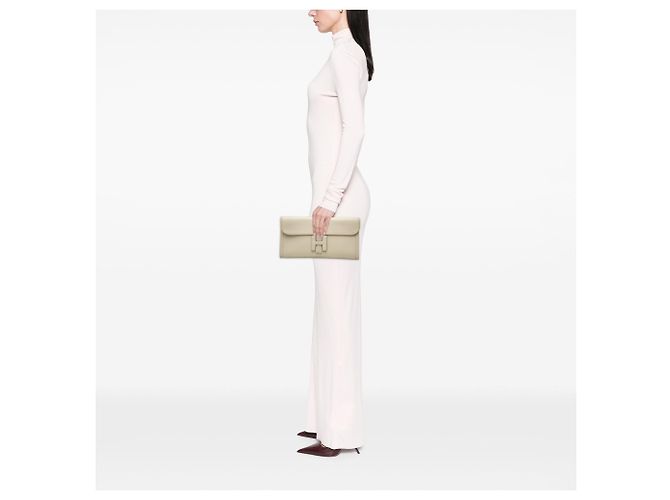 Borsa a pochette Hermès Jige Elan 29 in pelle Swift bianca Bianco - vista 6