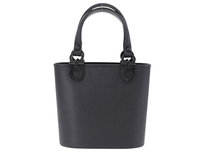 Salvatore Ferragamo Gancini Top Handle Leather Nero - vista 2