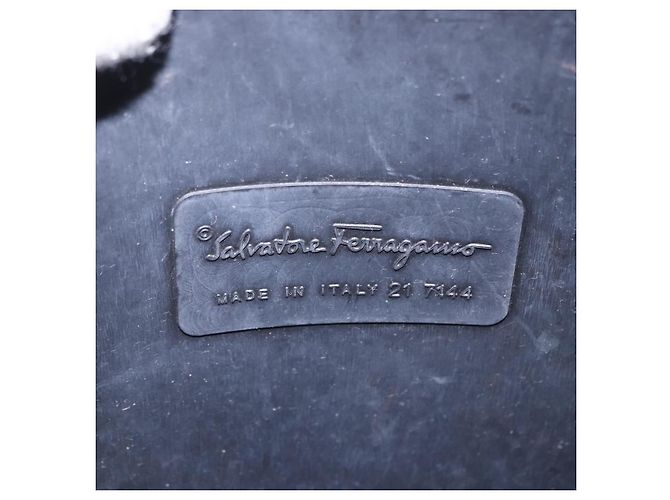 Salvatore Ferragamo Gancini Top Handle Leather Nero - vista 6