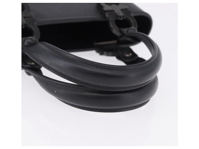 Salvatore Ferragamo Gancini Top Handle Leather Nero - vista 7