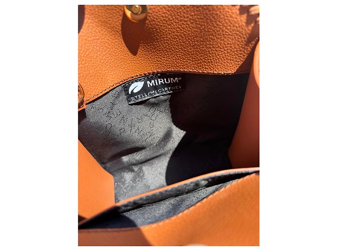 Stella Mc Cartney Tiny Falabella Stella McCartney en cuir marron avec chaîne dorée - vue 8