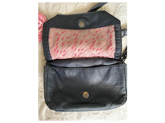 Borsa a tracolla in pelle blu Liebeskind Berlin - vista 12