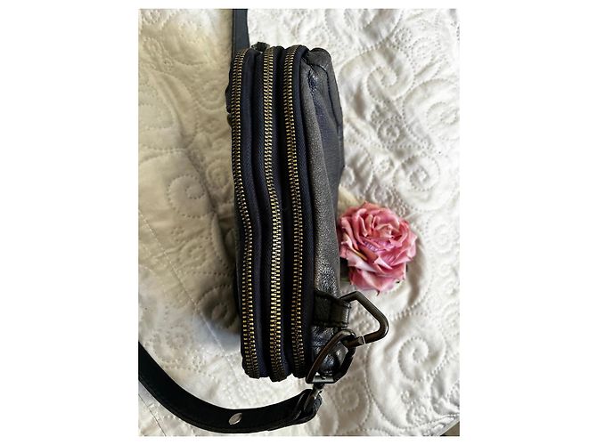 Borsa a tracolla in pelle blu Liebeskind Berlin - vista 5
