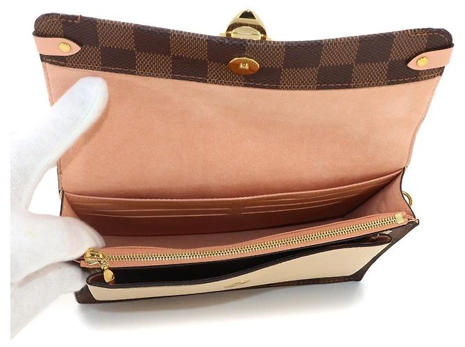 Louis Vuitton Damier Portefeuille Vavin Chain Wallet Rosa Crudo Damier ebene - vista 6