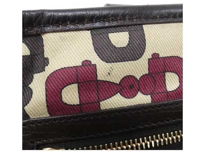 Borsa a mano Gucci in tela GG beige e marrone - vista 10
