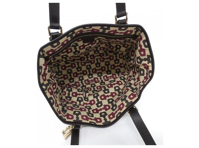Borsa a mano Gucci in tela GG beige e marrone - vista 9