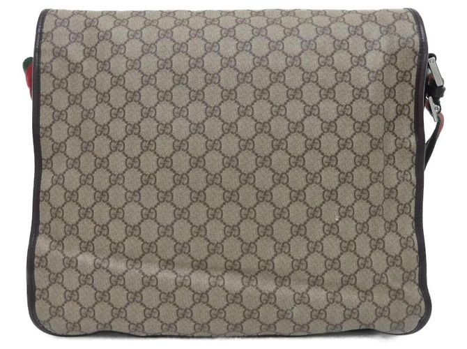 Borsa a tracolla Gucci 189748 F0OHR Beige Marrone scuro - vista 2