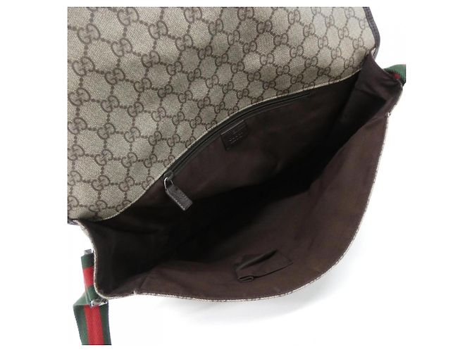 Borsa a tracolla Gucci 189748 F0OHR Beige Marrone scuro - vista 8
