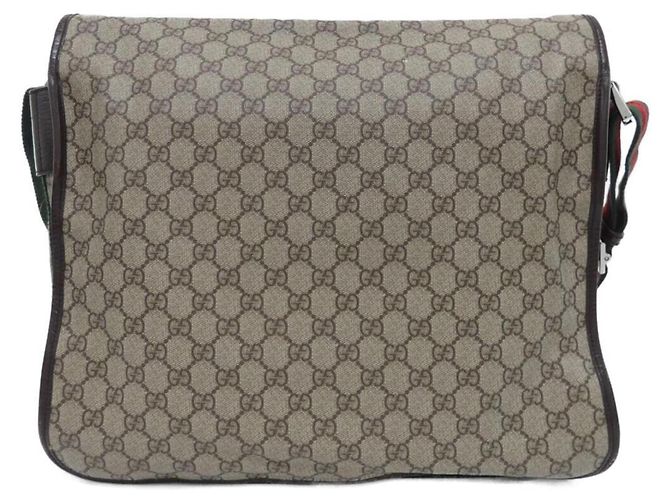 Gucci 189748 F0OHR Schultertasche Beige Dunkelbraun - Ansicht 2