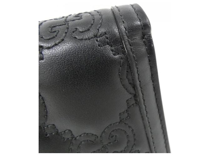 Gucci Bi-Fold Ledergeldbörse Schwarz - Ansicht 3