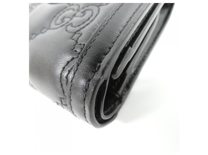 Gucci Bi-Fold Ledergeldbörse Schwarz - Ansicht 4