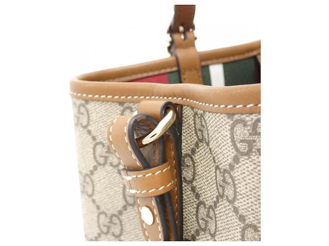 Borsa Gucci GG Emblem Beige Marrone scuro - vista 5