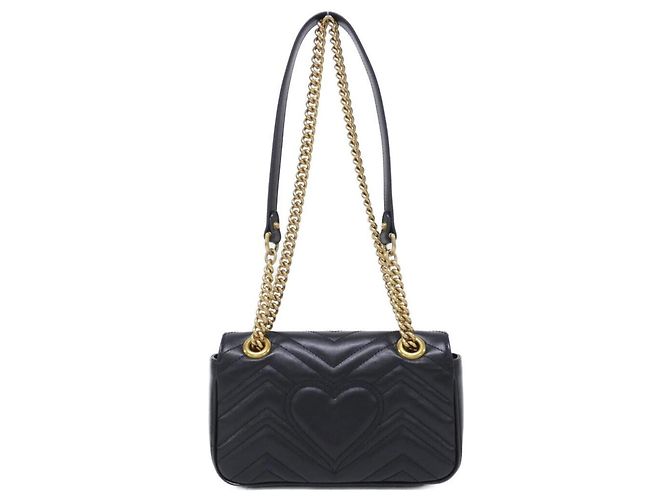 Borsa a tracolla Gucci GG Marmont Nero - vista 2