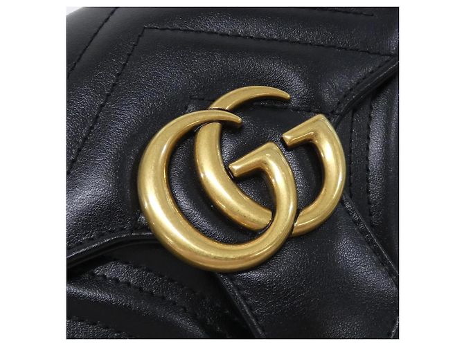 Borsa a tracolla Gucci GG Marmont Nero - vista 4