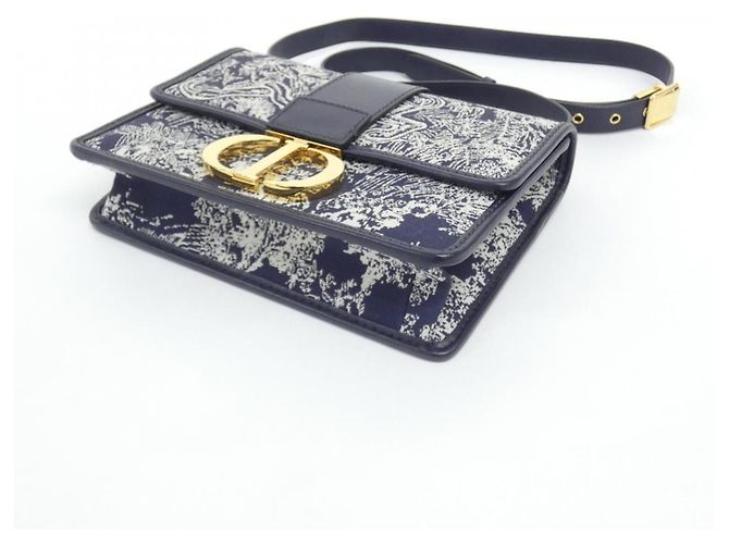 Borsa a tracolla Christian Dior REVERSE TOILE DE JOUY Blu - vista 3