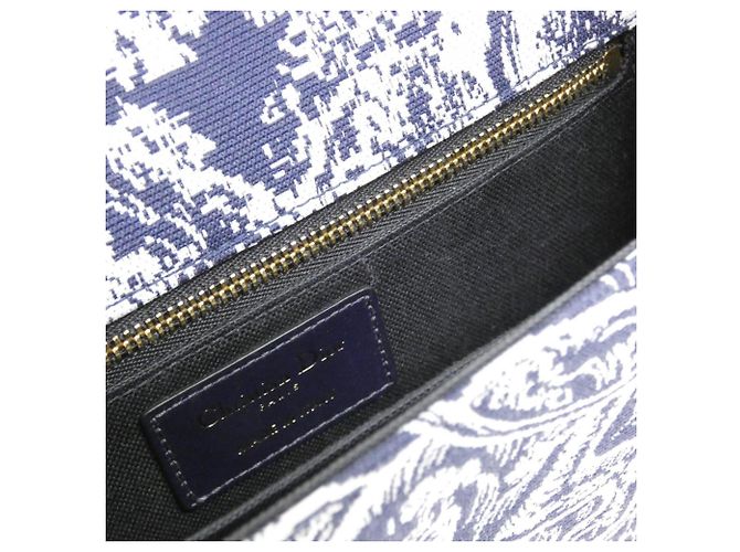 Borsa a tracolla Christian Dior REVERSE TOILE DE JOUY Blu - vista 9