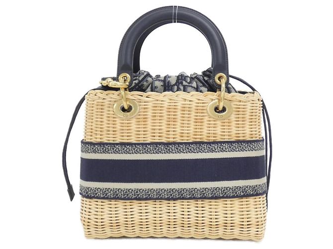 Borsa a mano media Lady Christian Dior DIOR OBLIQUE Beige - vista 2