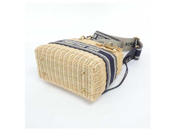 Borsa a mano media Lady Christian Dior DIOR OBLIQUE Beige - vista 3