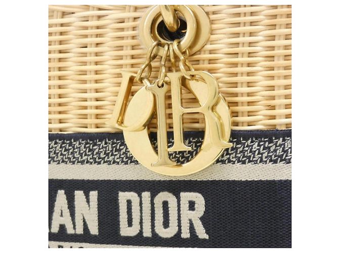 Borsa a mano media Lady Christian Dior DIOR OBLIQUE Beige - vista 5
