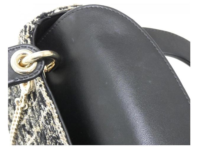 Borsa Christian Dior Lady Mini Nero Bianco - vista 4