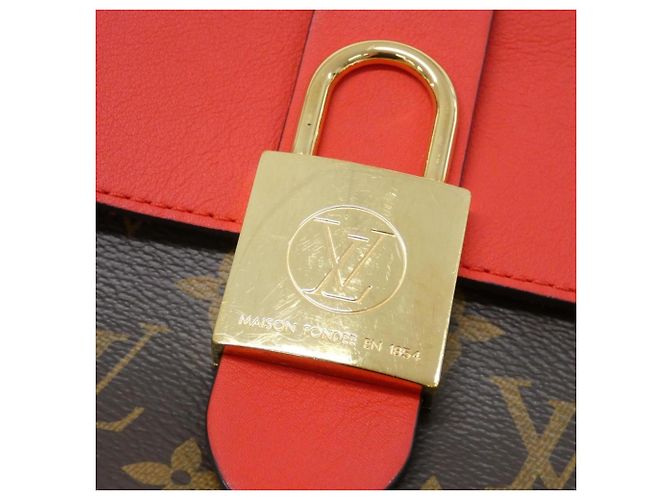 Borsa Louis Vuitton Monogram Rocky BB Marrone Rosso - vista 4