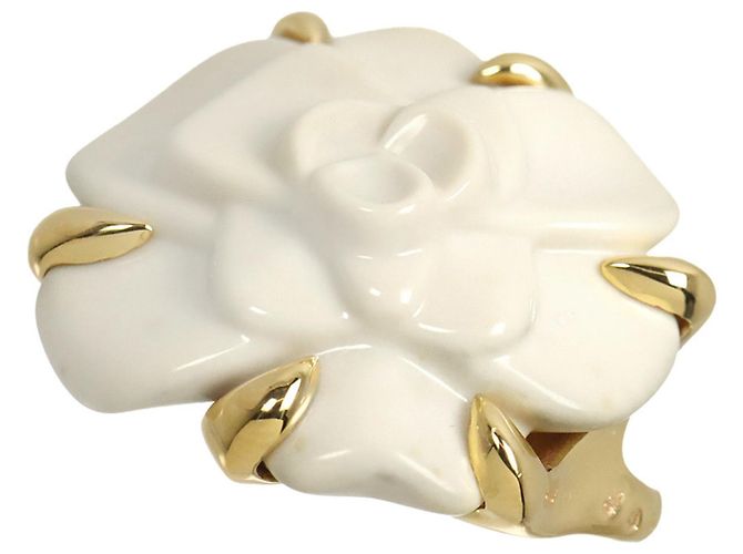 Pendente Chanel Camélia in oro giallo 18K - vista 3