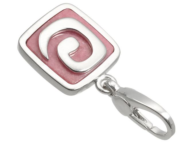Bulgari Pendente Bvlgari in rodocrosite e oro bianco 18K - vista 4
