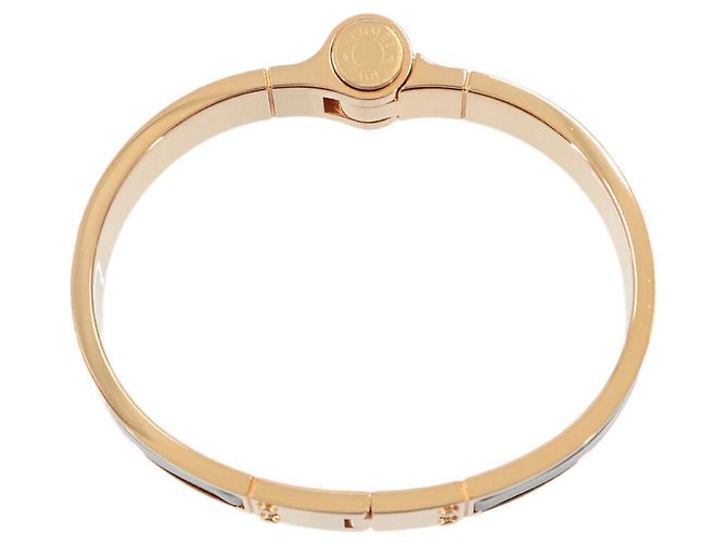 Hermès Bracciale Rigido Hermes Charniere PM Nero Oro D'oro - vista 5
