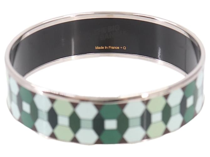 Hermès Bracciale Rigido Hermes HERMES Email GM Argento Multicolore - vista 3