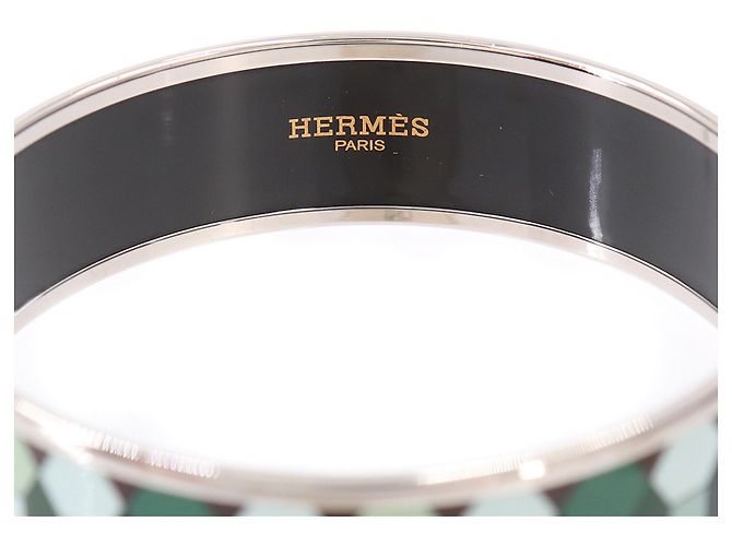 Hermès Bracciale Rigido Hermes HERMES Email GM Argento Multicolore - vista 4