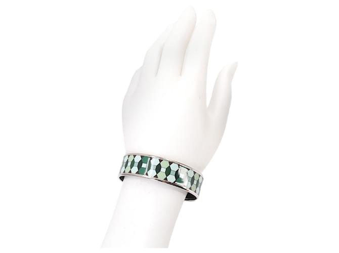 Hermès Bracciale Rigido Hermes HERMES Email GM Argento Multicolore - vista 5