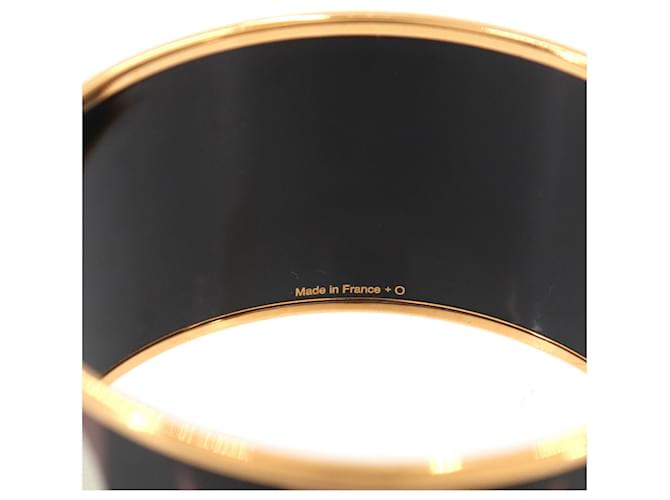 Hermès Bracciale Rigido Hermes Email TGM Marrone D'oro - vista 5