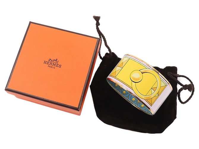 Hermès Bracciale Rigido Hermes HERMES Email TGM Rosa D'oro Giallo - vista 2