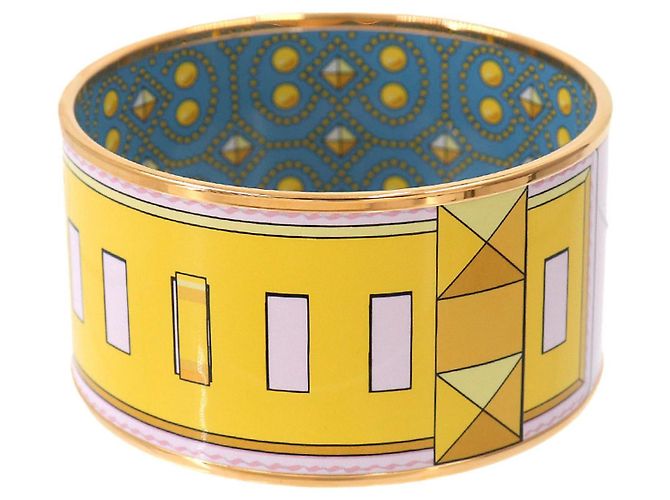 Hermès Bracciale Rigido Hermes HERMES Email TGM Rosa D'oro Giallo - vista 3