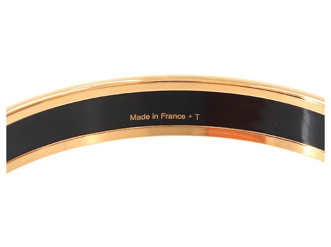 Hermès Bracelete Rígido Hermes Email PM Dourado Laranja - vista 5