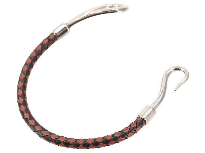Hermès Bracciale Hermes Jumbo H Charm Marrone Nero Argento - vista 4