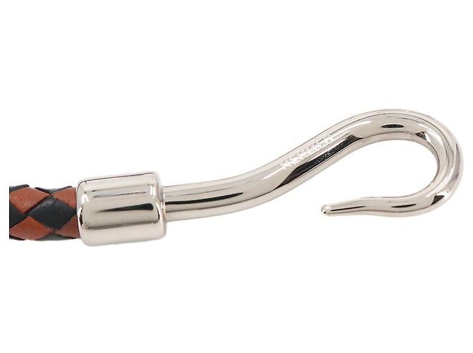 Hermès Bracciale Hermes Jumbo H Charm Marrone Nero Argento - vista 5