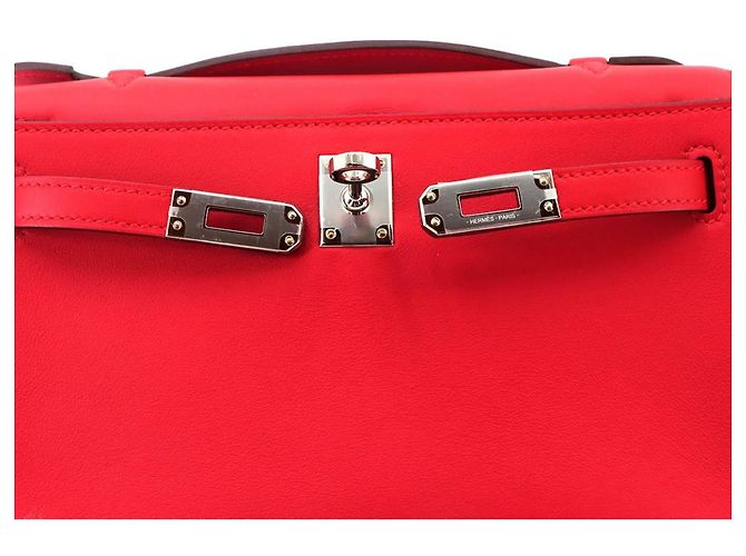 Hermès Pochette Kelly Swift in Red Rosso - vista 8