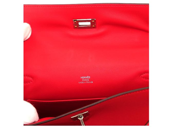 Hermès Pochette Kelly Swift in Red Rosso - vista 9
