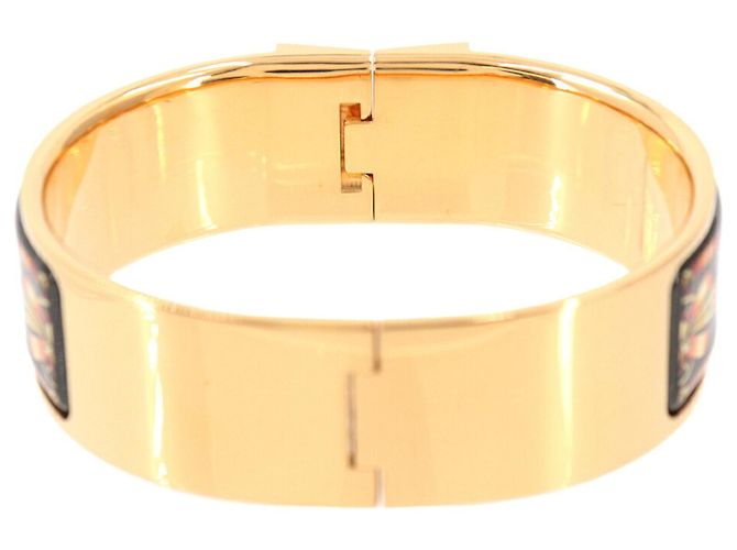 Hermès Bracciale Rigido Hermes HERMES Loquet Email GM Nero D'oro - vista 3