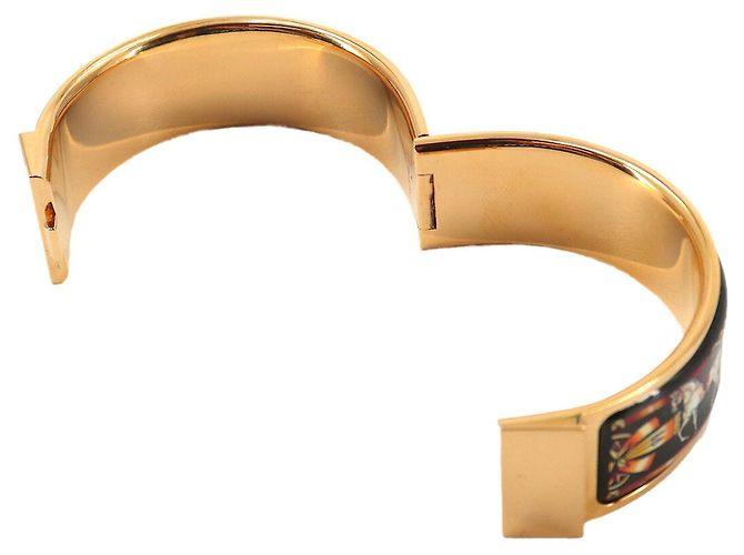 Hermès Bracciale Rigido Hermes HERMES Loquet Email GM Nero D'oro - vista 6