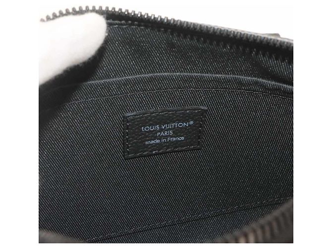 Borsa Louis Vuitton Keepall Bandouliere 25 Nero - vista 8