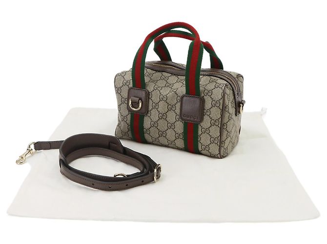 Borsa a mano 2-way Mini Gucci Ophidia Marrone Beige - vista 2
