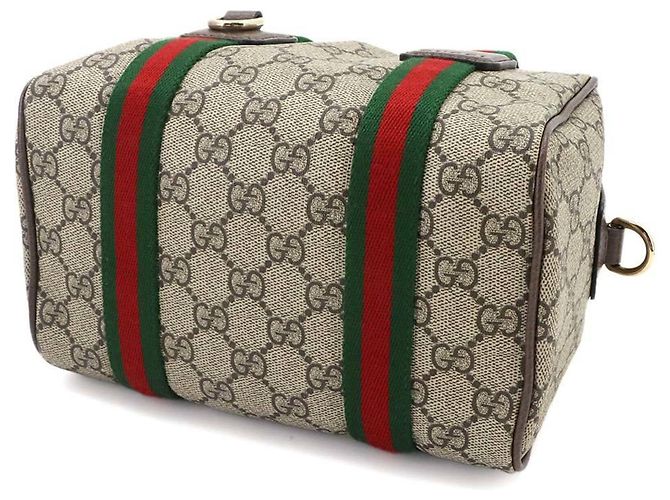 Borsa a mano 2-way Mini Gucci Ophidia Marrone Beige - vista 5