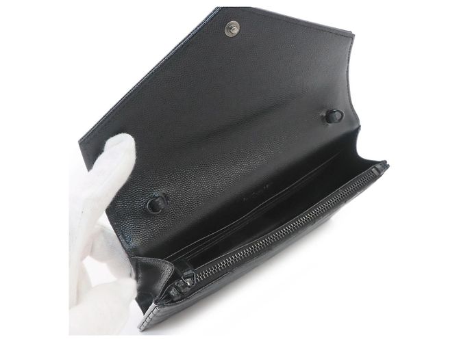 Saint Laurent Cassandre Envelope Chain Wallet Schwarz - Ansicht 6