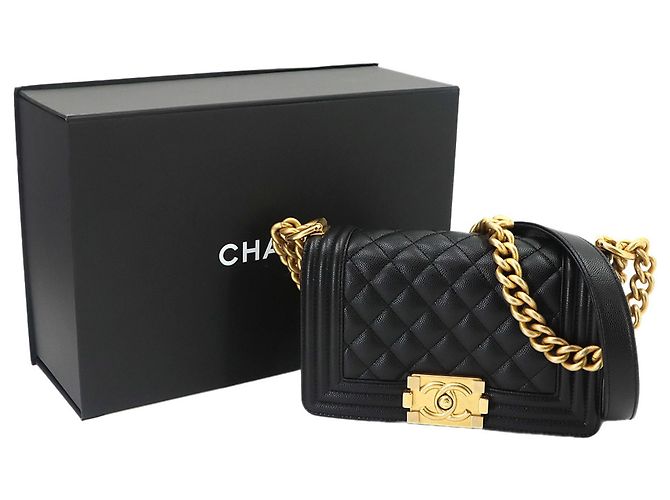 Borsa a tracolla Chanel Boy Small Chain Nero - vista 2