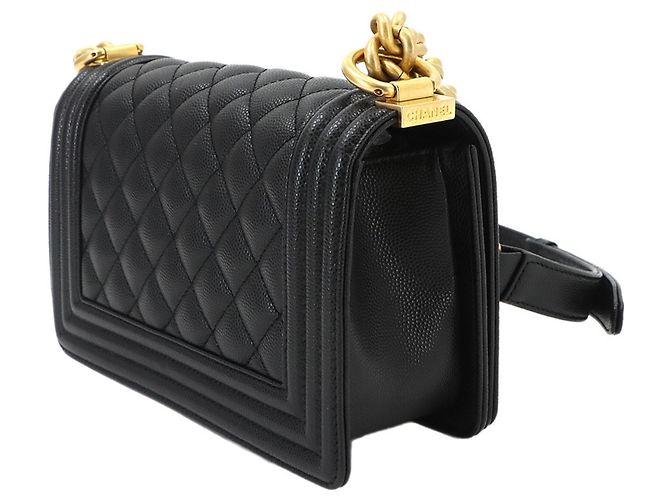 Borsa a tracolla Chanel Boy Small Chain Nero - vista 4